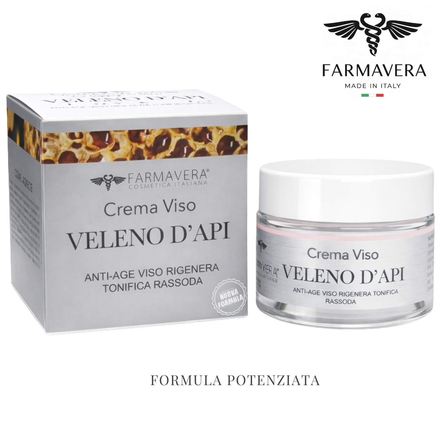FARMAVERA Crema Viso al Veleno d’Ape Effetto Levigante – 50 ml