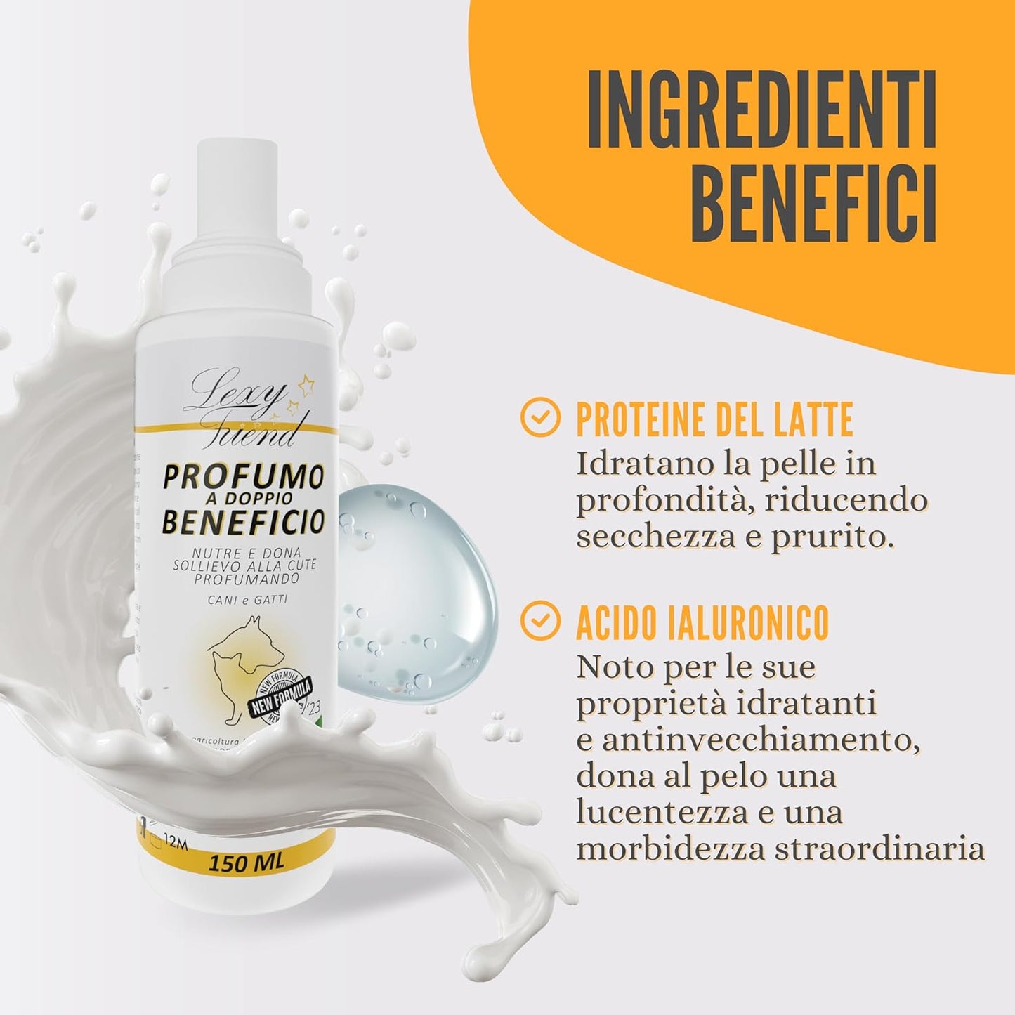 LEXYFRIEND Acqua Profumata per Cani e Gatti – 150 ml