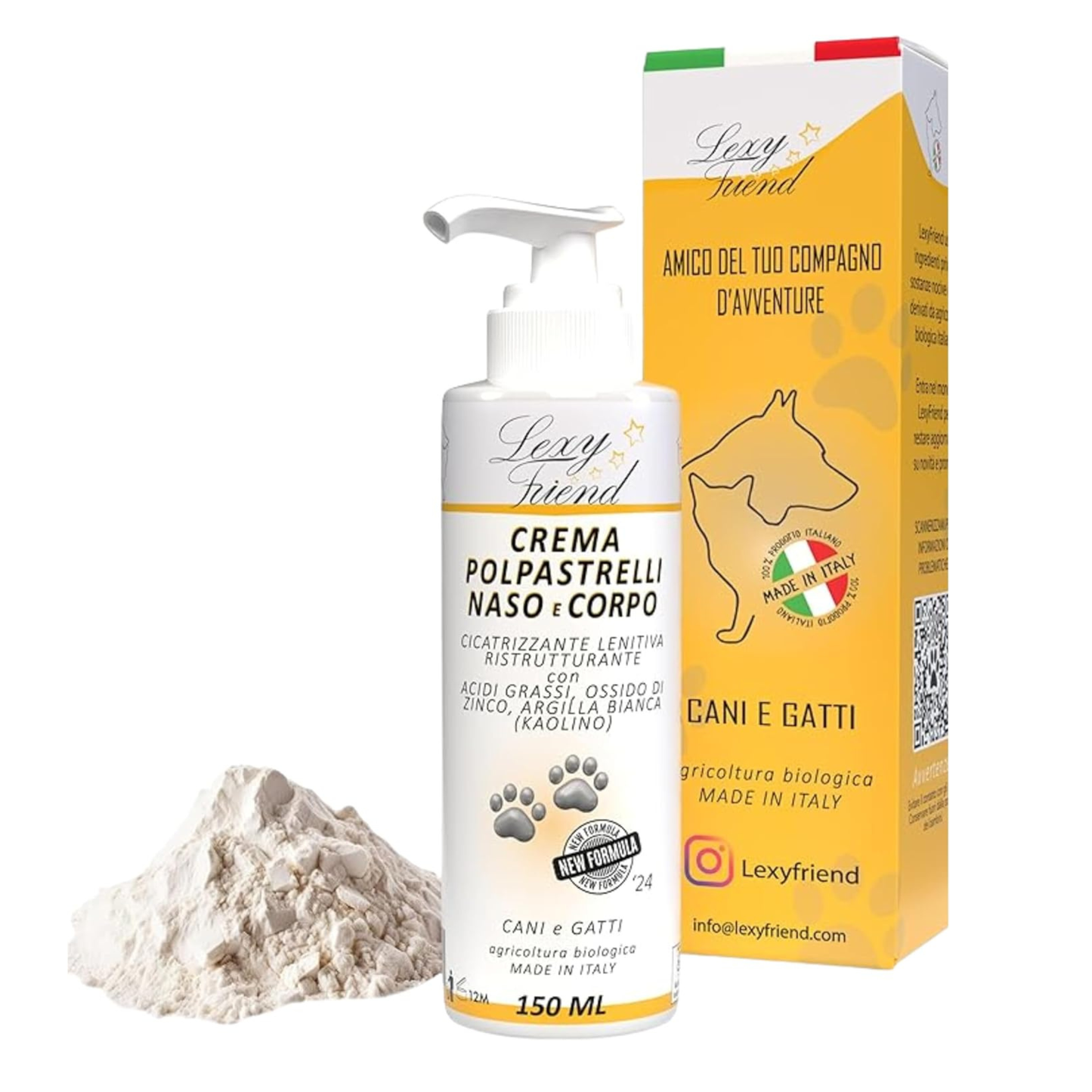 LEXYFRIEND Crema Polpastrelli per Cani e Gatti – Protezione Zampe, Cuscinetti e Gomiti Secchi – 150 ml