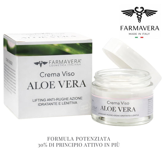 FARMAVERA Crema Viso Aloe Vera Idratante e Lenitiva – 50 ml