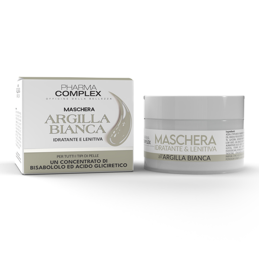 PHARMACOMPLEX Maschera Viso Purificante e Illuminante all’Argilla Bianca – 50 ml