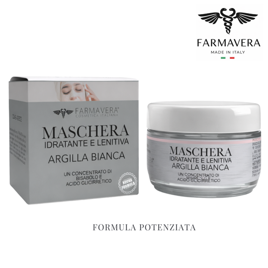 FARMAVERA Maschera Viso all’Argilla Bianca Purificante – 50 ml
