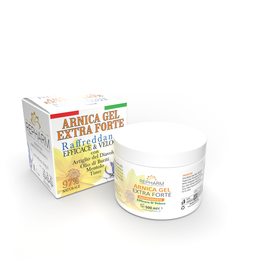 REPHARM Arnica Extra Forte Cavallo – Gel Effetto Freddo con Arnica Montana e Artiglio del Diavolo – 500 ml