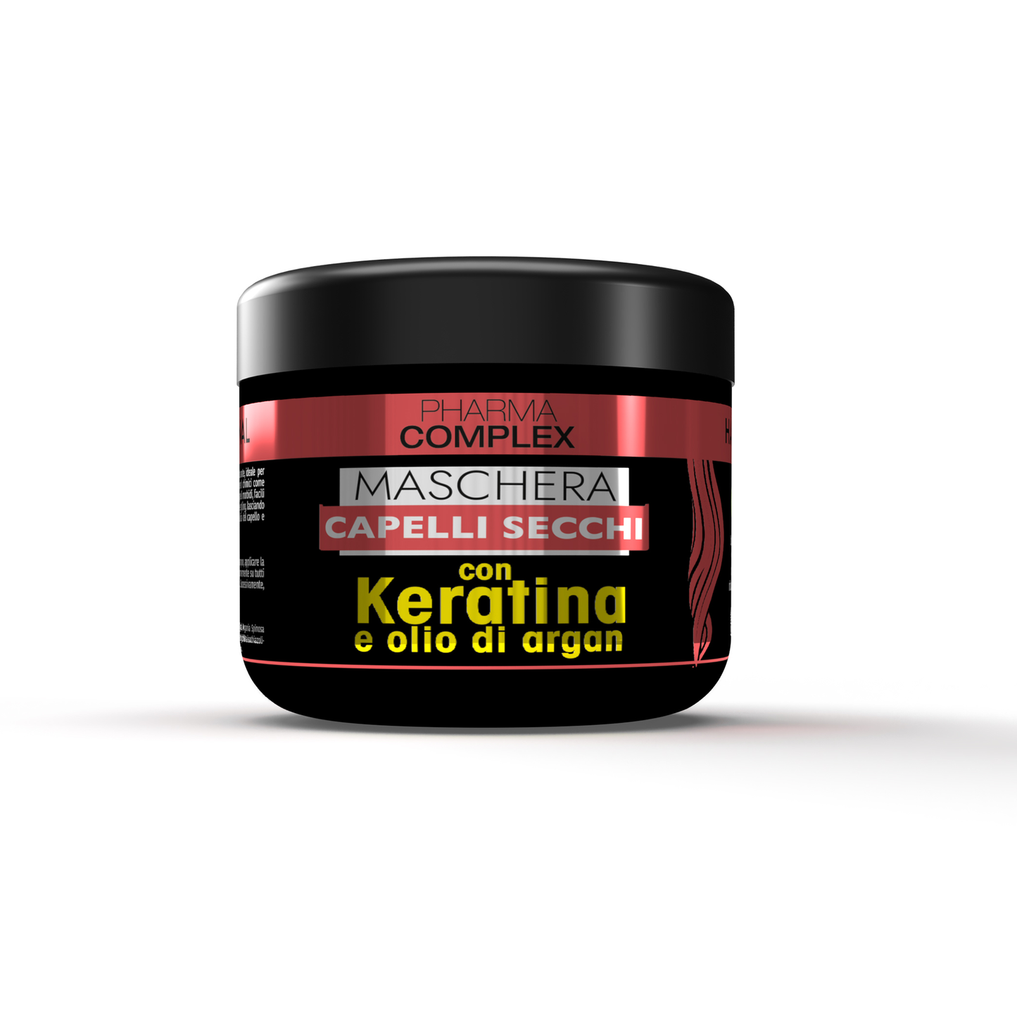 PHARMACOMPLEX Maschera Capelli Nutriente con Cheratina e Olio di Argan per Capelli Secchi – 500 ml