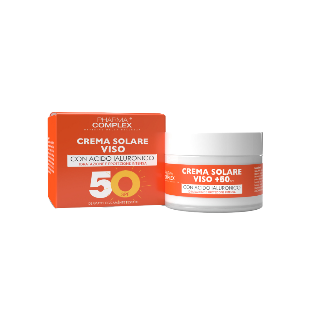 PHARMACOMPLEX CREMA VISO SOLARE CON ACIDO IALURONICO
