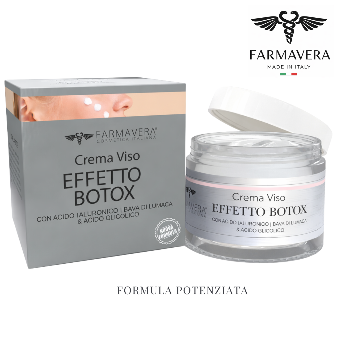 FARMAVERA Crema Viso Effetto Botox Levigante Rimpolpante e Tonificante – 50 ml
