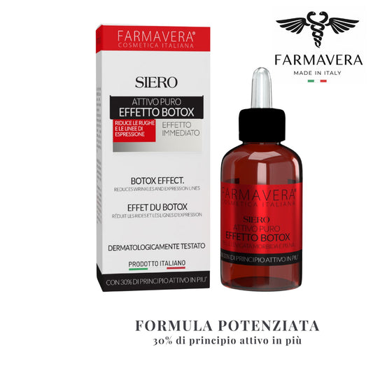 FARMAVERA Siero Viso Effetto Botox: Idrata e Distende la Pelle 30ML