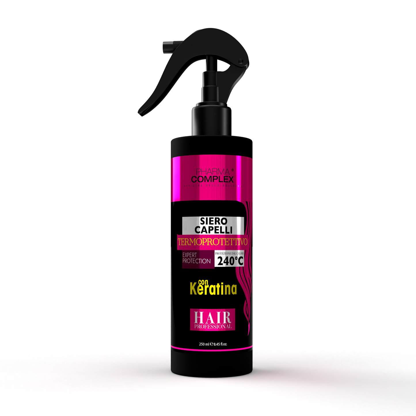 PHARMACOMPLEX Siero Capelli Termoprotettivo con Cheratina – Protezione fino a 240°C – 250 ml
