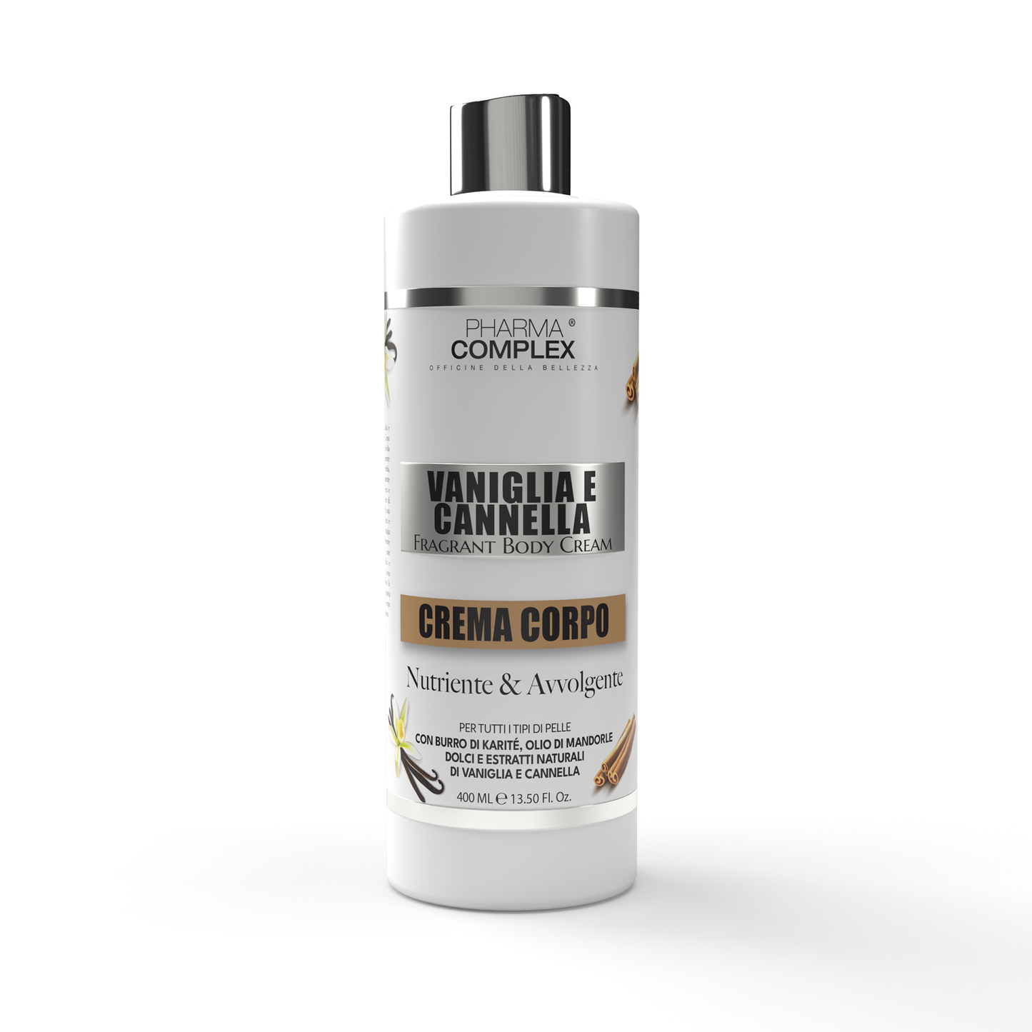 PHARMACOMPLEX CREMA CORPO VANIGLIA E CANNELLA 400 ml